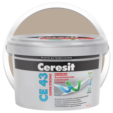 Затирка для широких швов от 5 до 40 мм. Ceresit CE 43 Super Strong