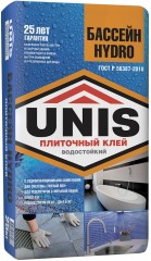 Клей плиточный водостойкий Юнис Бассейн Hydro