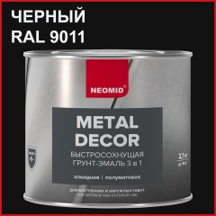 Грунт-эмаль 3 в 1 быстросохнущая Neomid Metal Decor