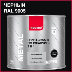 Грунт-эмаль 3 в 1 по ржавчине Neomid Metal