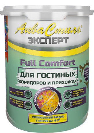 Краска для стен и потолков Красковия АкваСтиль Эксперт Full Comfort Гостиные-Коридоры