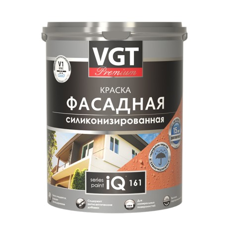 Краска ВГТ акриловая фасадная силиконизированная iQ161