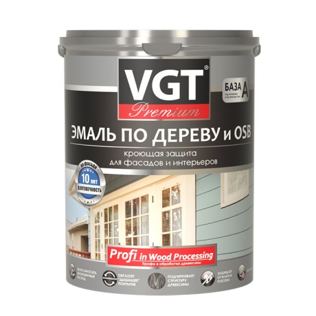 Эмаль акриловая по дереву и OSB ВГТ