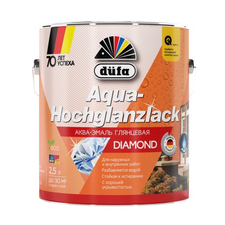 Эмаль для дерева и металла акриловая Dufa Aqua-Hochglanzlack
