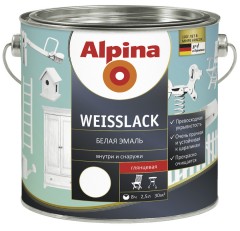 Эмаль универсальная алкидная Alpina Weisslac