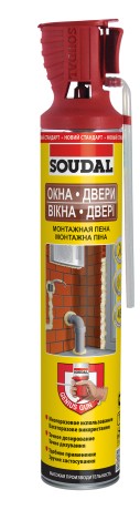 Пена монтажная с аппликатором окна двери Soudal Genius Gun