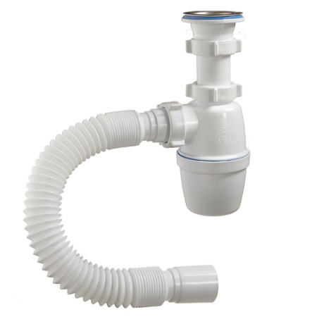 Сифон бутылочный 1-1/2" х 40, с гибкой трубой Orio