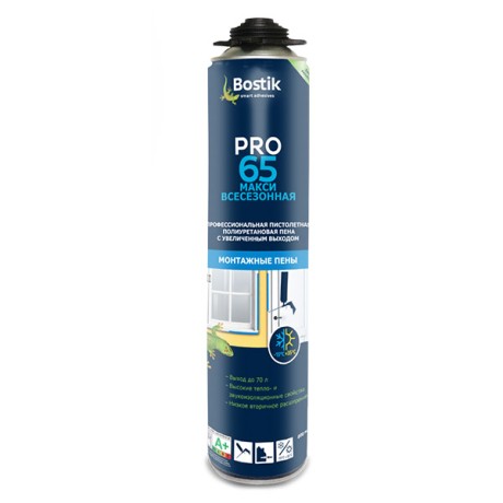 Пена монтажная пистолетная Bostik PRO Maxi 65 All Seasons