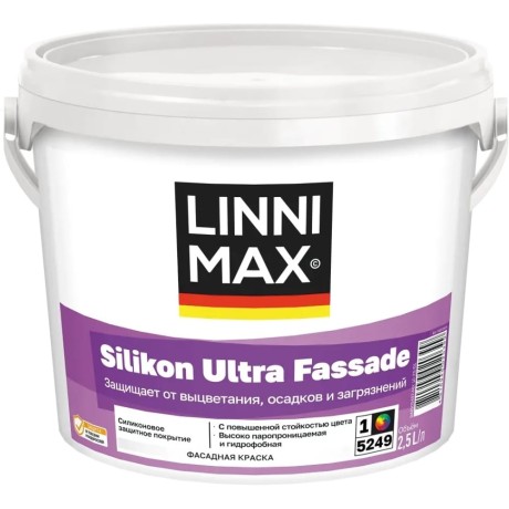 Краска фасадная силиконовая LinniMax Silikon Ultra Fassade
