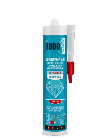 Клей ремонтно-монтажный универсальный акриловый «невидимый шов» Kudo