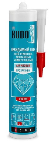 Клей ремонтно-монтажный универсальный акриловый «невидимый шов» Kudo