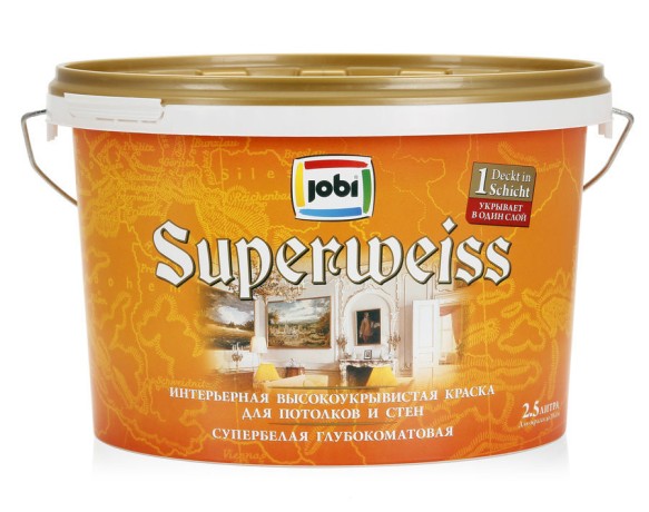 Краска для стен и потолков Jobi Superweiss