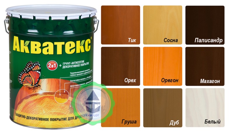 Защитное покрытие для древесины Акватекс 2 в 1