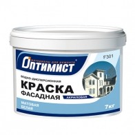 Краска Оптимист F301 фасадная белая матовая