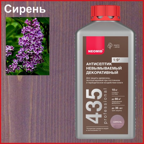 Антисептик невымываемый для дерева декоративный Neomid 435