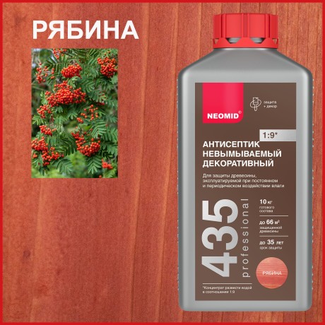 Антисептик невымываемый для дерева декоративный Neomid 435