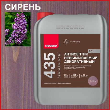 Антисептик невымываемый для дерева декоративный Neomid 435