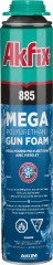 Пена полиуретановая монтажная профессиональная Akfix 885 зимняя