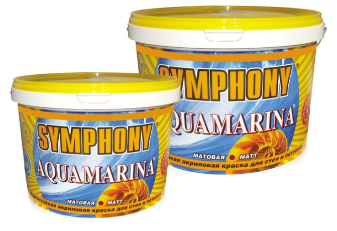 Краска акриловая влагостойкая Symphony Aqua Marina