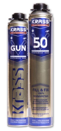 Пена монтажная Krass Professional V50 GUN универсальная