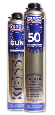 Пена монтажная Krass Professional V50 GUN универсальная