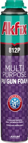 Пена полиуретановая монтажная профессиональная многоцелевая Akfix 812P зимняя