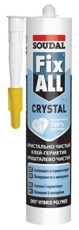 Клей-герметик гибридный Soudal Fix All Crystal