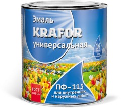Эмаль универсальная атмосферостойкая Krafor ПФ-115 ГОСТ 6465-76