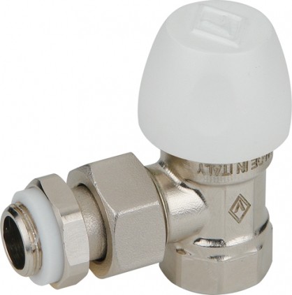 Клапан запорный угловой Bugatti, резьба внутренняя/разъемный соединитель Арт. 8844