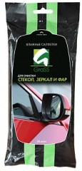 Салфетка влажная для очистки стекол, зеркал и фар Grass