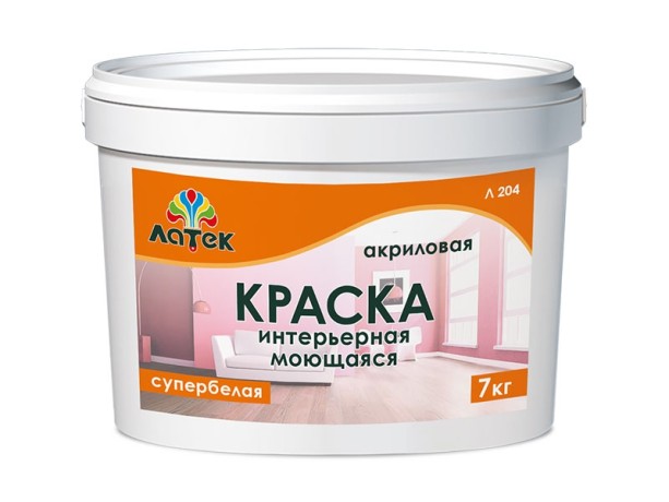 Краска интерьерная Латек Л-204