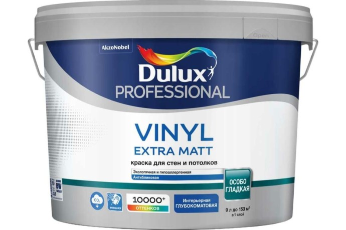 Краска для внутренних работ Dulux Vinyl Extra Matt