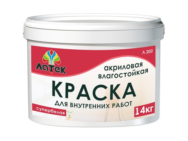 Краска для внутренних работ Латек Л-202