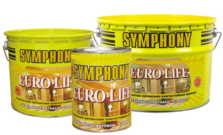 Краска акрилатная латексная Symphony Euro Life
