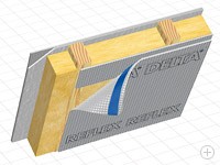 Плёнка пароизоляционная с алюминиевым рефлексным слоем и самоклеящейся лентой Delta Reflex Plus