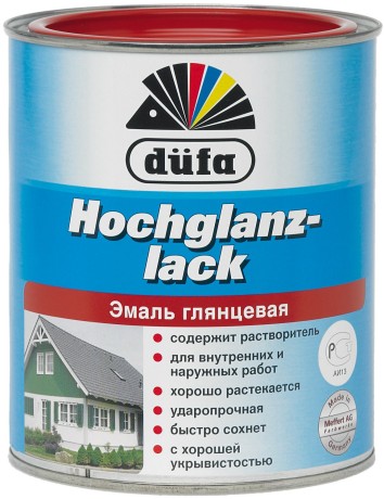 Эмаль для дерева и металла алкидная Dufa Hochglanzlack