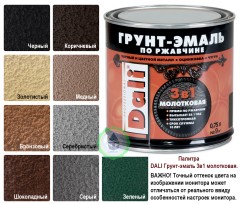 Грунт-эмаль по ржавчине "3 в 1" Dali молотковая