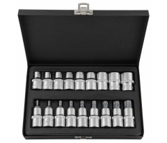 Набор головок торцевых и насадок со вставками Kraft 1/2"Dr. Е-star и Torx