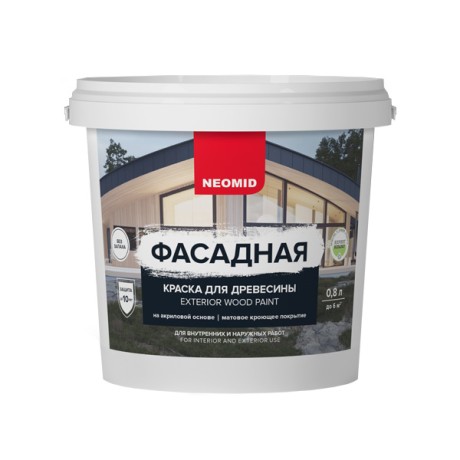Краска фасадная для древесины Neomid