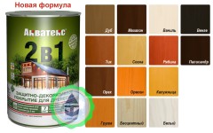 Защитное покрытие для древесины Акватекс 2 в 1 новая формула
