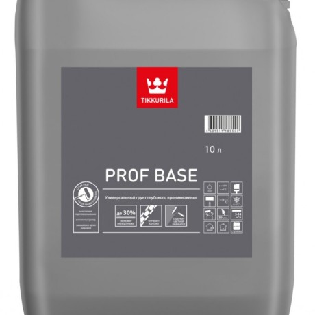 Грунтовка глубокого проникновения с цветным индикатором Тиккурила Проф Бейс