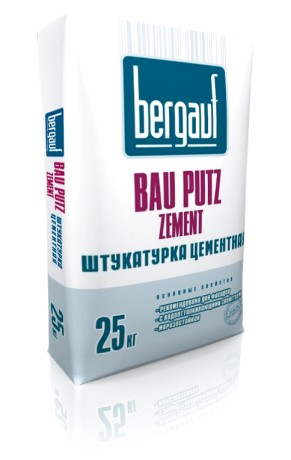 Штукатурка цементная фасадная Bergauf Bau Putz Zement