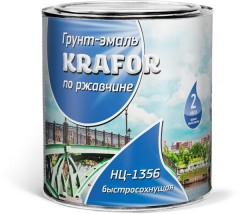 Грунт-эмаль по ржавчине Krafor НЦ-1356