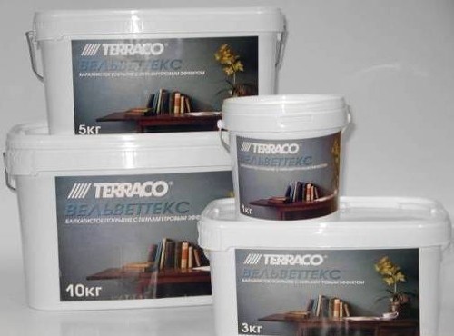 Покрытие декоративное бархатистое Terraco Вельветтекс