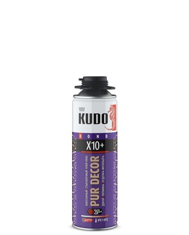 Клей-пена монтажный и стыковочный Kudo PUR Decor X10+