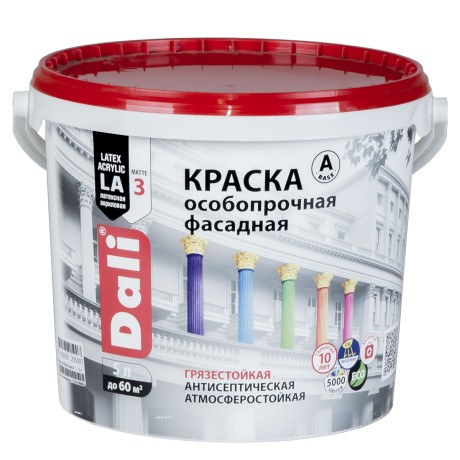 Краска фасадная особопрочная Dali