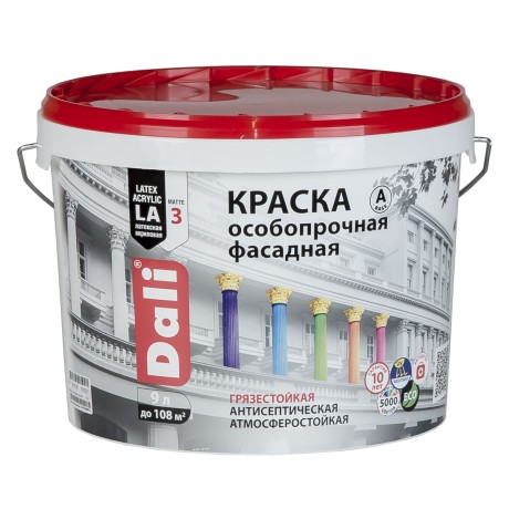 Краска фасадная особопрочная Dali