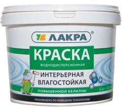 Краска интерьерная влагостойкая Лакра белоснежная