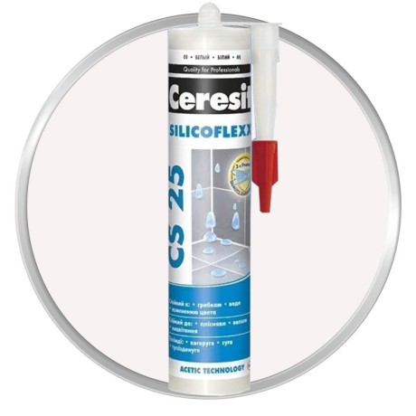 Затирка-герметик цветная силиконовая Ceresit CS 25