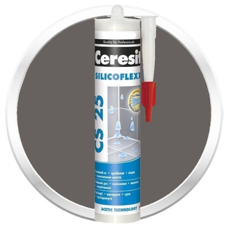 Затирка-герметик цветная силиконовая Ceresit CS 25